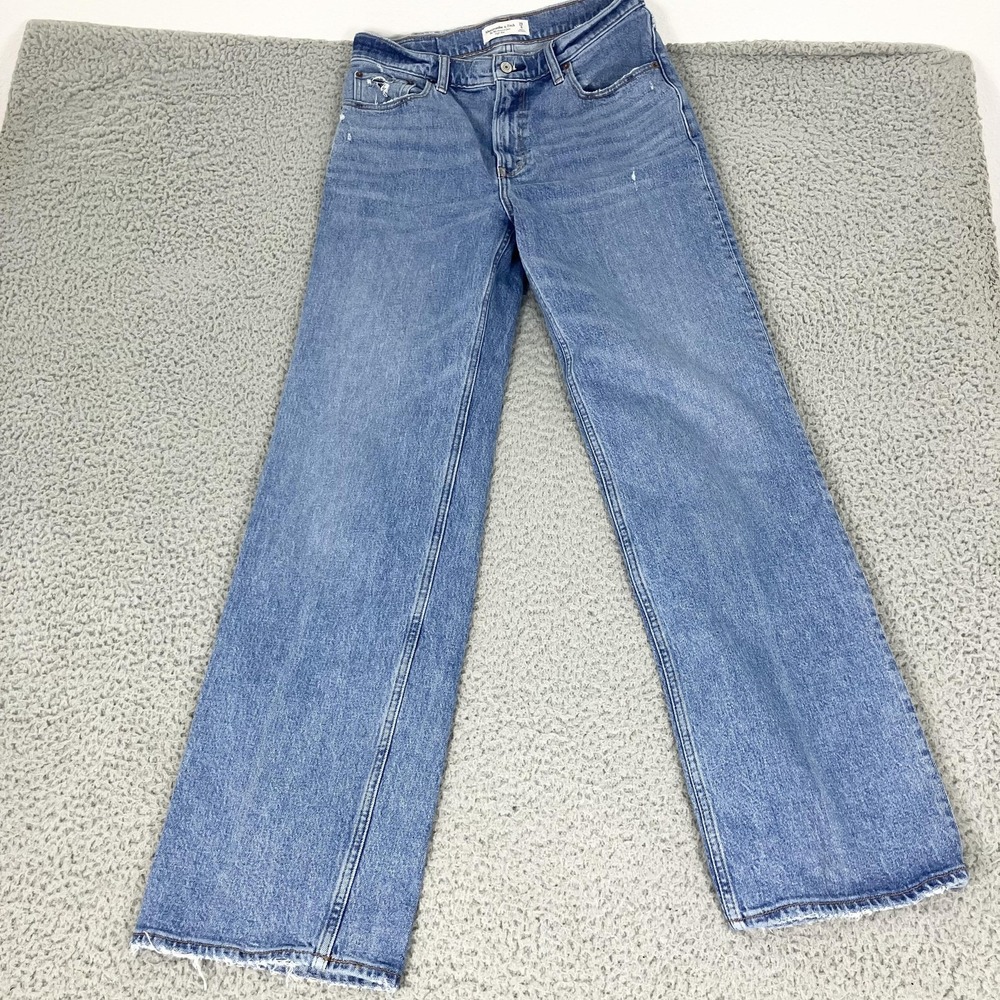 Abercrombie & Fitch 90s Relaxed Jeans Womens 29 Light Wash High Rise Straight